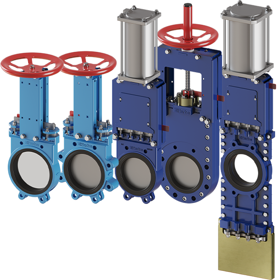 Knife gate valves