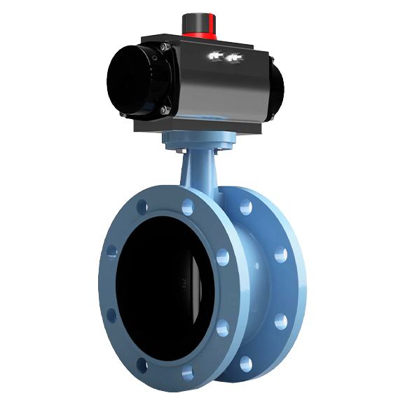 Automated butterfly valves double flanged