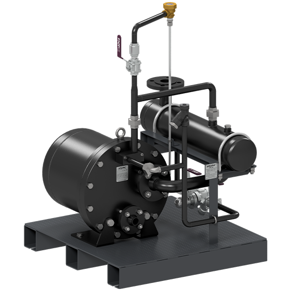 Packaged pump units by an pressure operated pumping