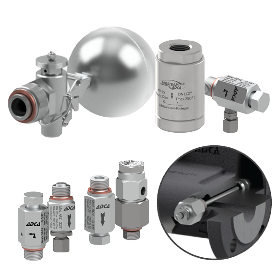 Complementary equipment on steam traps