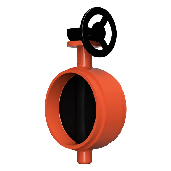 Grooved butterfly valve
